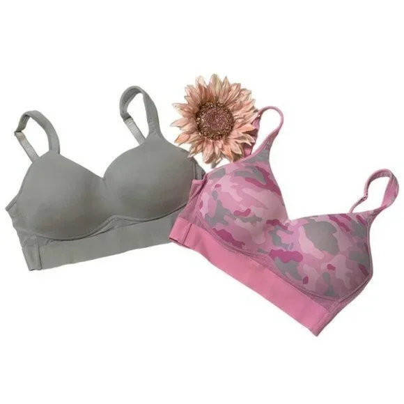 Rhonda Shear Molded Cup Bra with Mesh Back Set of Two LARGE - Picture 1 of 10